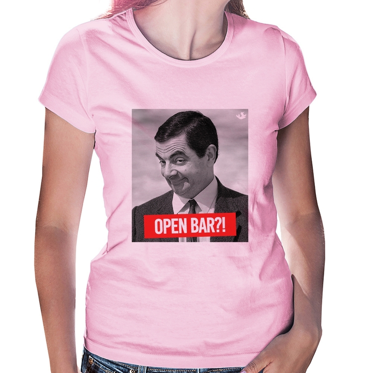 Baby Look Open Bar?! - Rosa Bebê