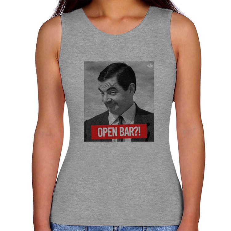 Regata Feminina Open Bar?! - Cinza