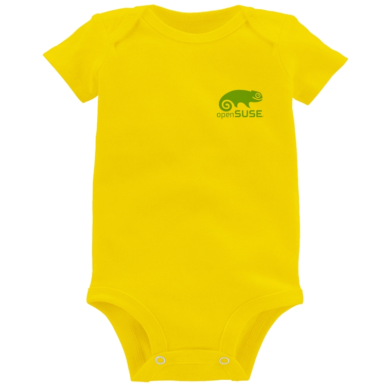 Body Bebê openSUSE Linux - Amarelo