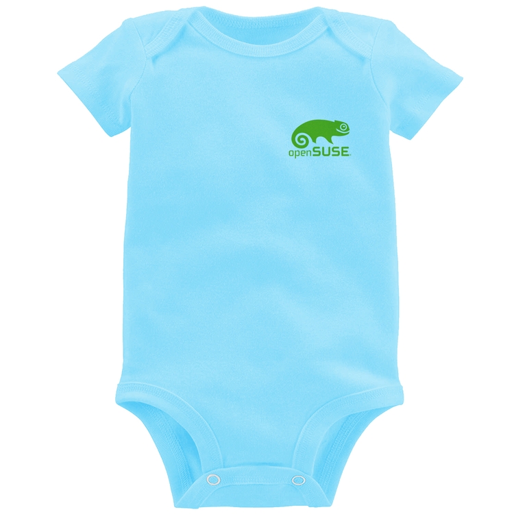 Body Bebê openSUSE Linux - Azul Bebê