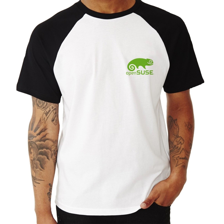 Camiseta Raglan openSUSE Linux