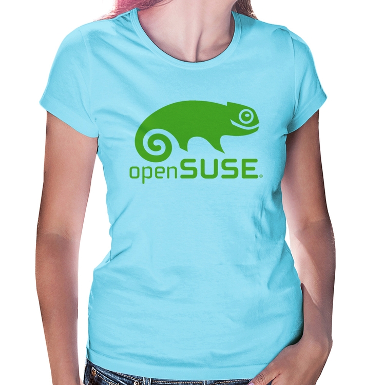 Baby Look openSUSE Linux Logo - Azul Bebê