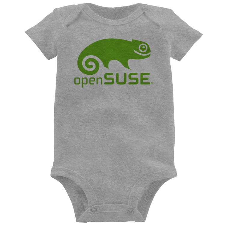 Body Bebê openSUSE Linux Logo - Cinza