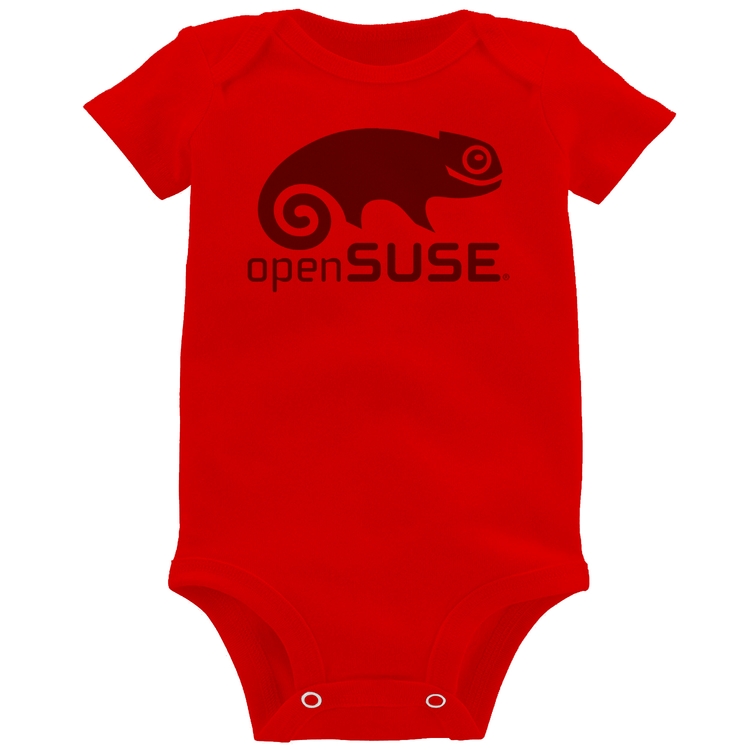 Body Bebê openSUSE Linux Logo - Vermelho