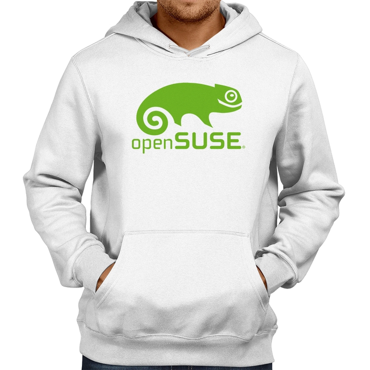 Moletom openSUSE Linux Logo - Branco