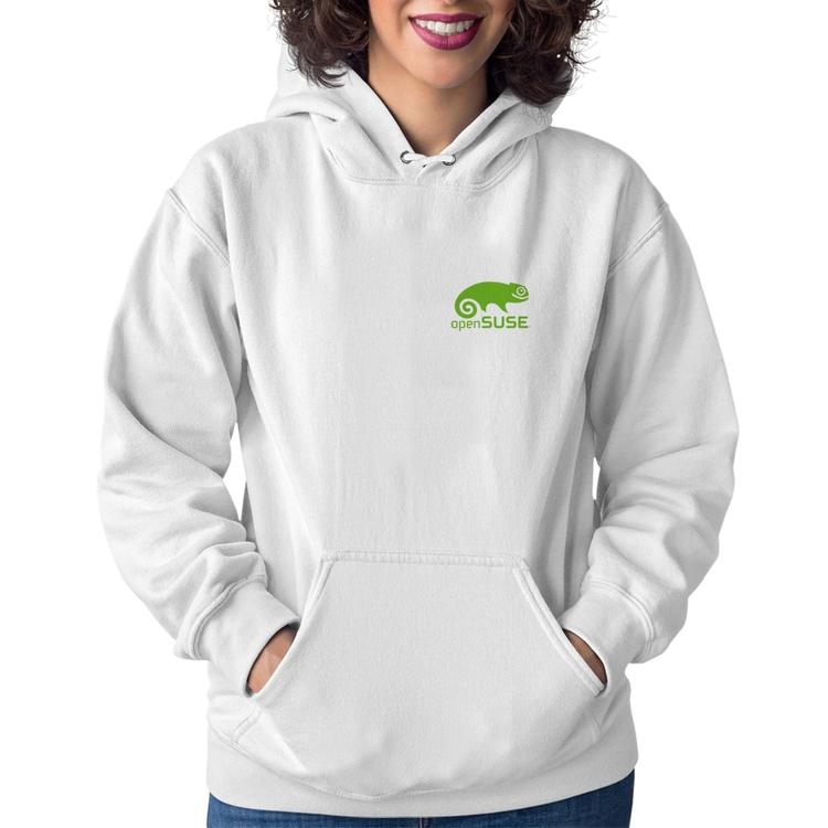 Moletom Feminino openSUSE Linux - Branco
