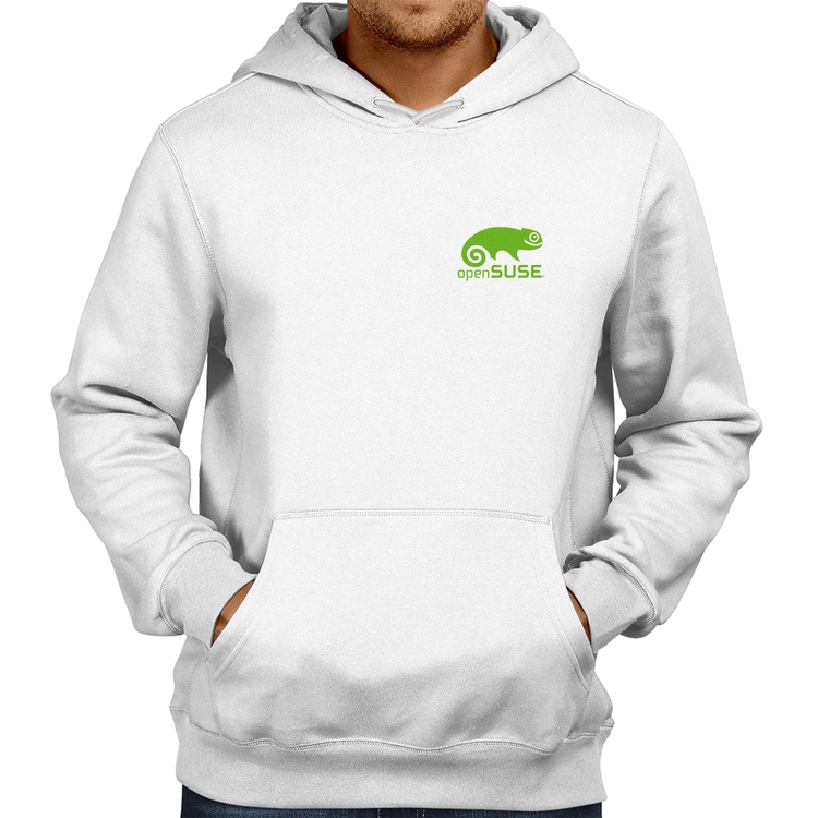 Moletom openSUSE Linux - Branco