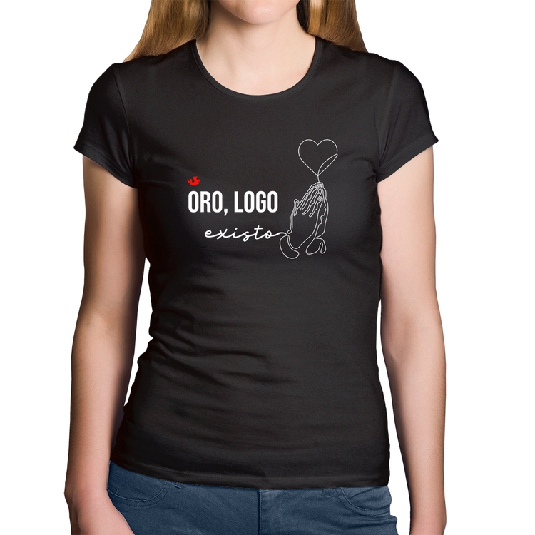 Baby Look Algodão Oro, logo existo