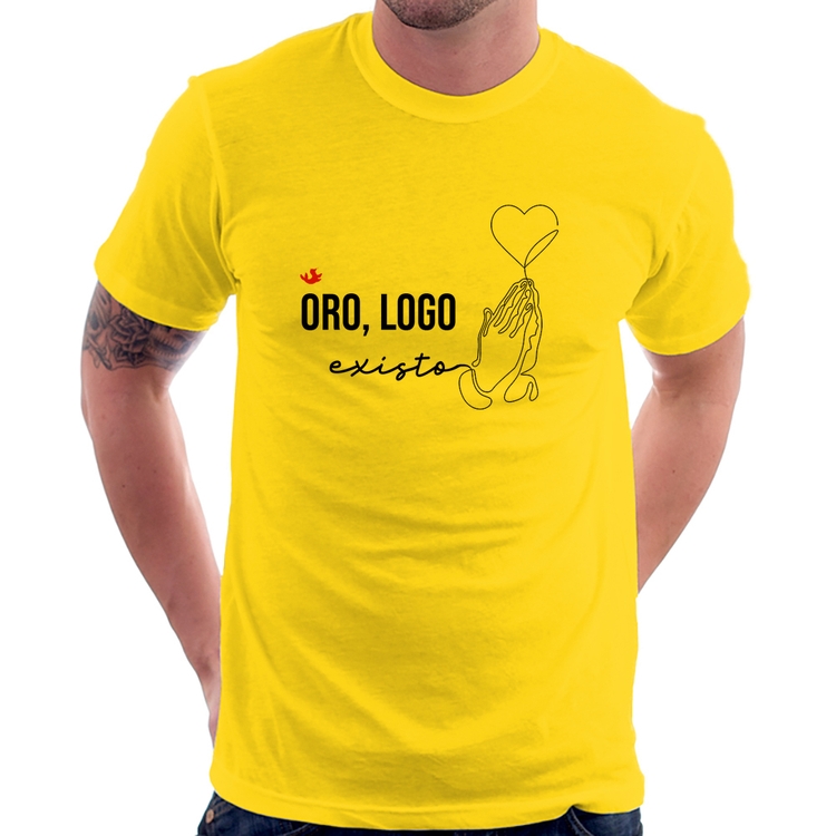 Camiseta Oro, logo existo - Amarela