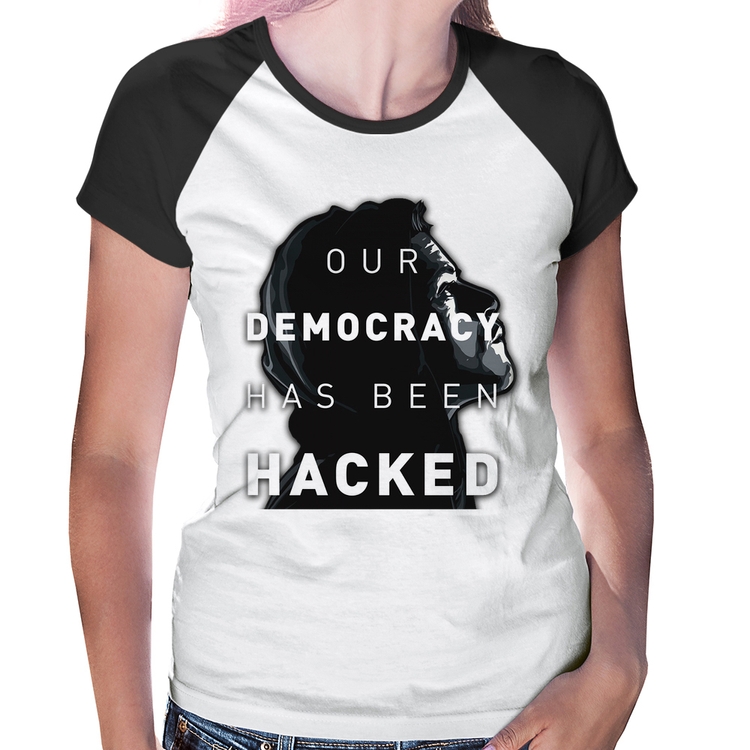 Baby Look Raglan Our Democracy Has Been Hacked