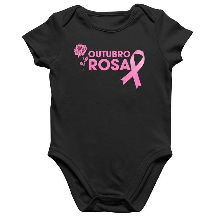 Body Bebê Algodão Outubro Rosa