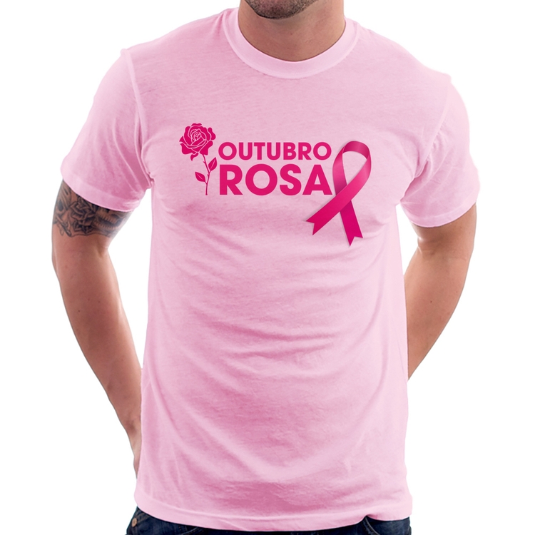 Camiseta Outubro Rosa - Rosa Bebê
