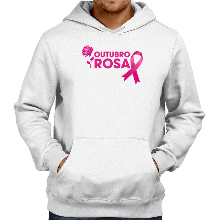 Moletom Outubro Rosa - Branco