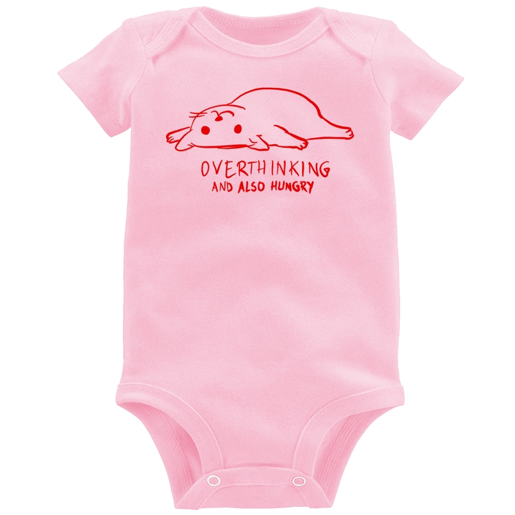 Body Bebê Overthinking And Also Hungry - Rosa Bebê
