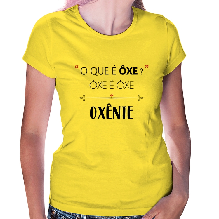 Baby Look Ôxe é Ôxe, Oxênte - Amarela