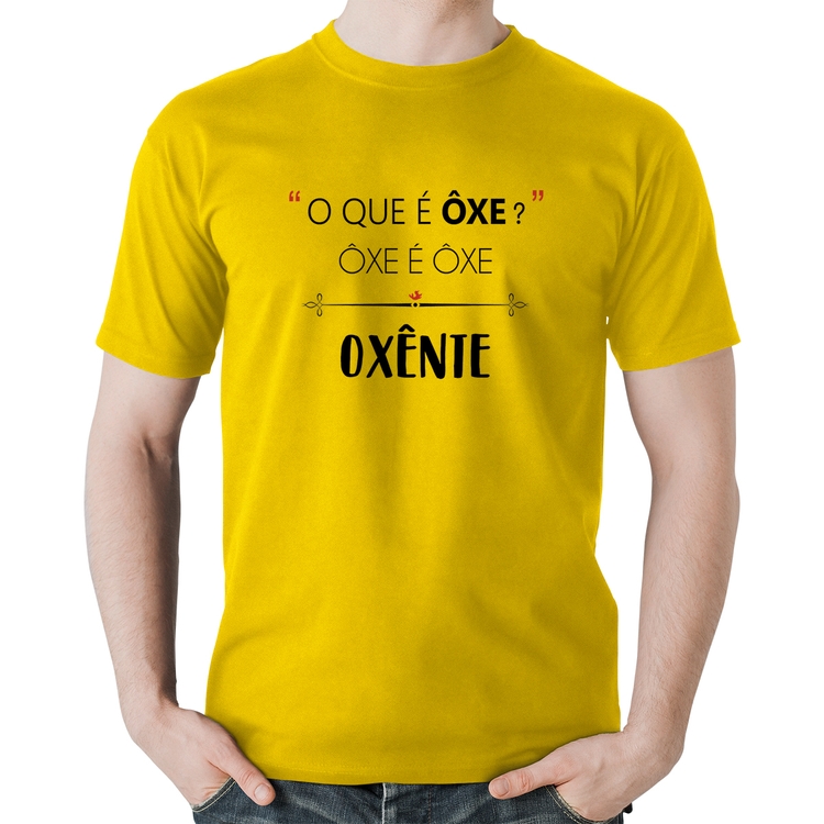Camiseta Algodão Ôxe é Ôxe, Oxênte - Amarela