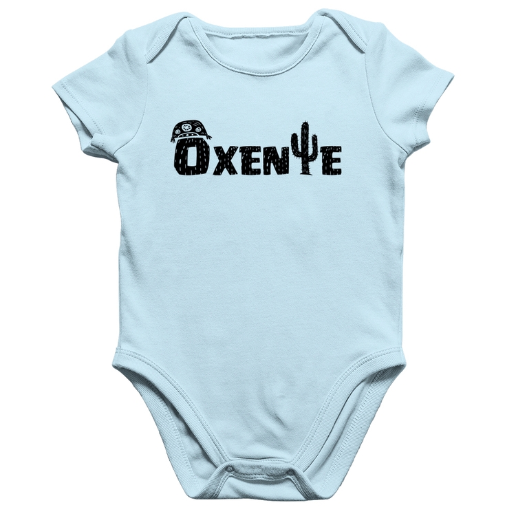 Body Bebê Algodão Ôxente Nordeste - Azul Bebê