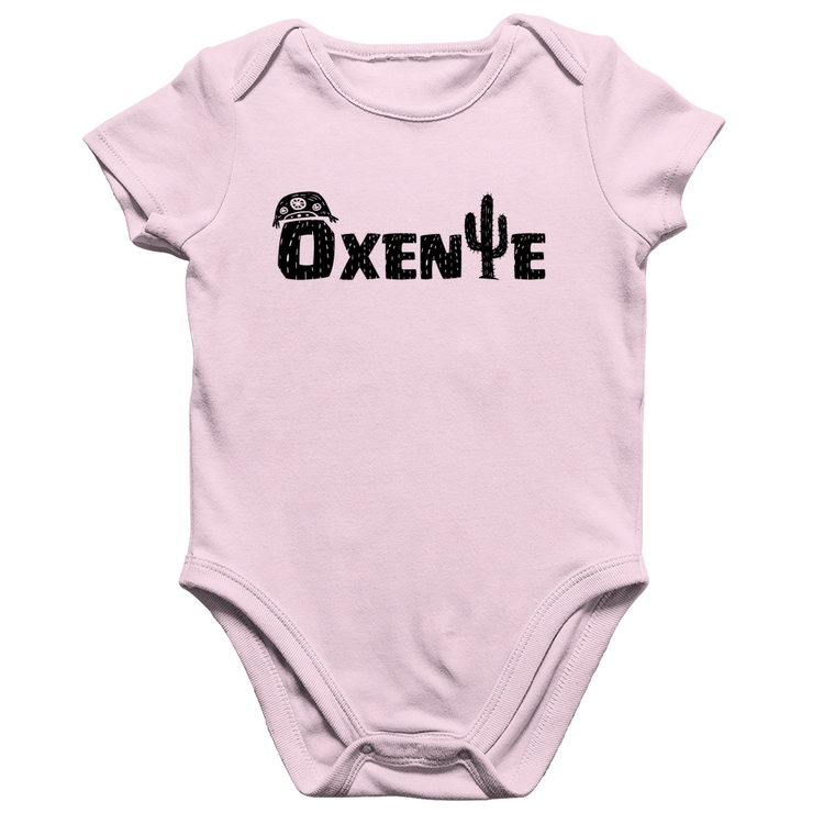 Body Bebê Algodão Ôxente Nordeste - Rosa Bebê