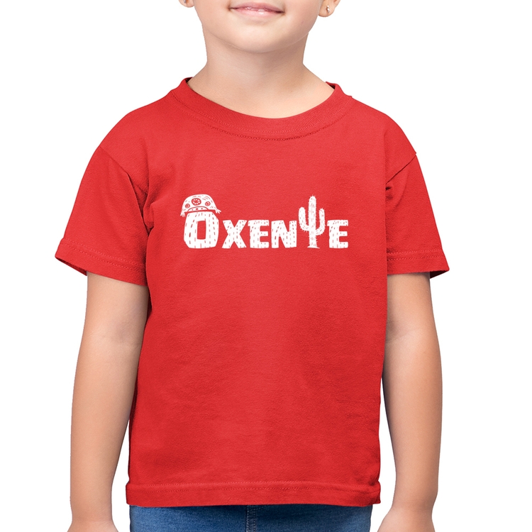 Camiseta Algodão Infantil Ôxente Nordeste - Vermelha