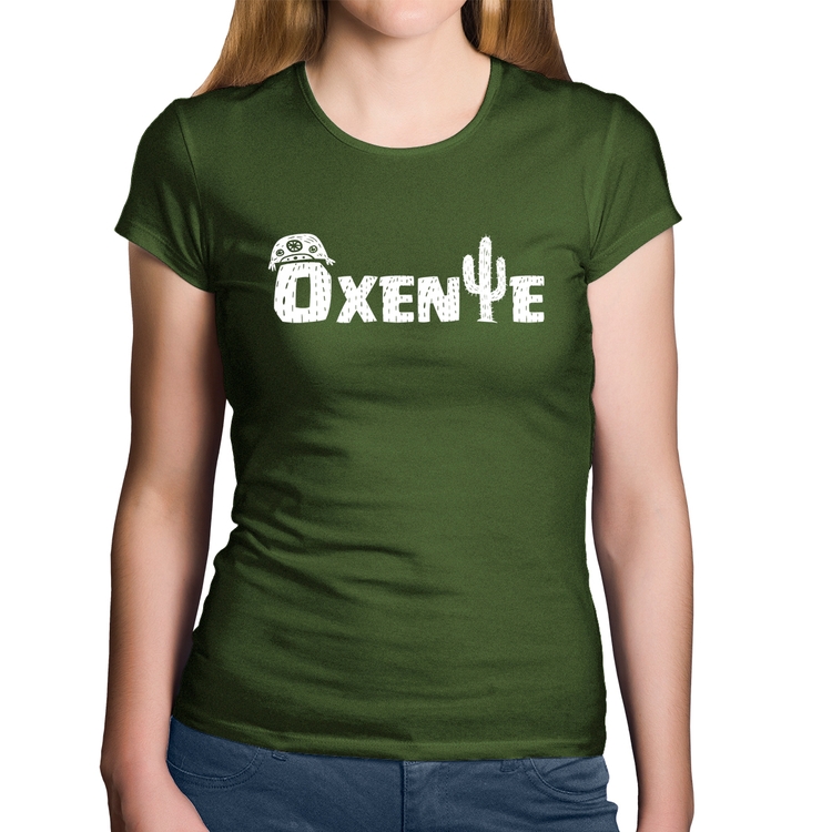 Baby Look Algodão Ôxente Nordeste - Musgo