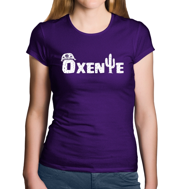 Baby Look Algodão Ôxente Nordeste - Roxa