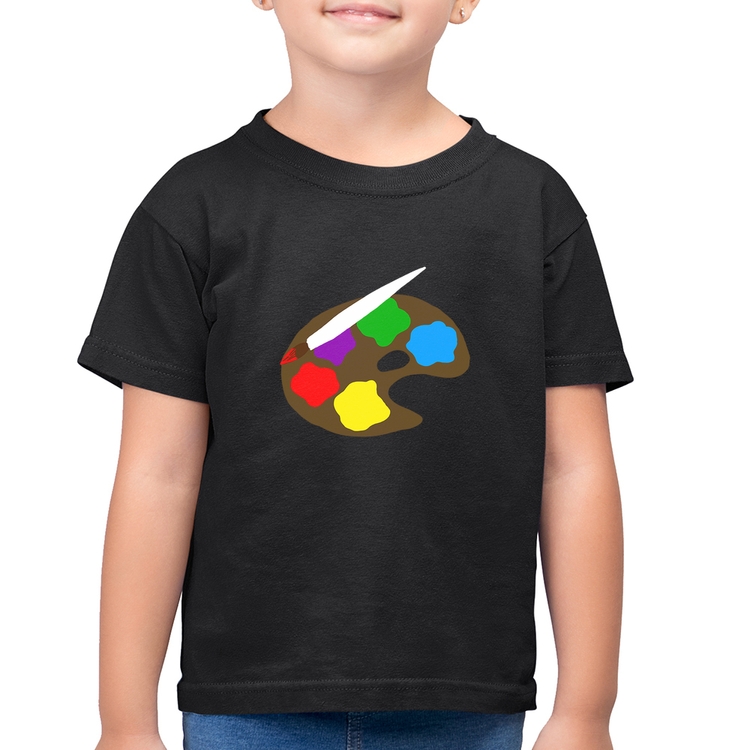 Camiseta Algodão Infantil Paint Colors Artboard