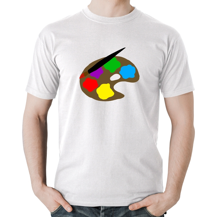 Camiseta Algodão Paint Colors Artboard - Branca