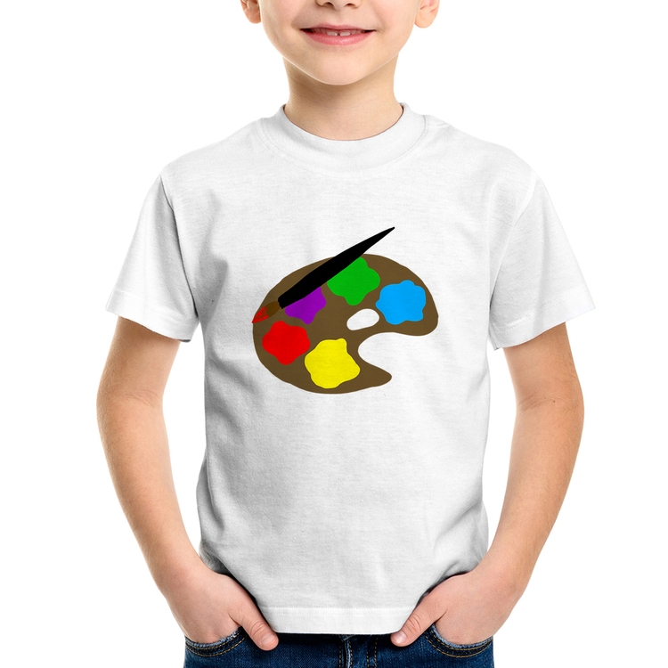 Camiseta Infantil Paint Colors Artboard