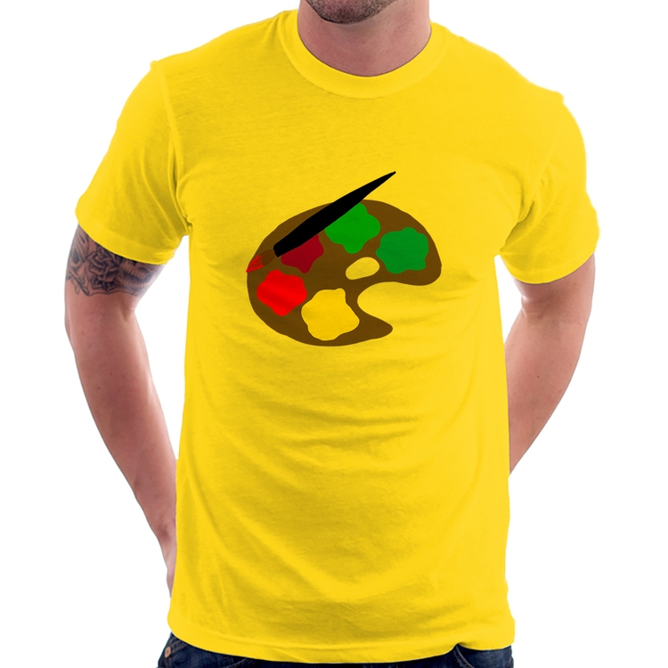 Camiseta Paint Colors Artboard - Amarela
