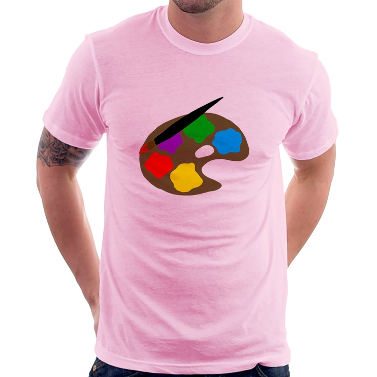 Camiseta Paint Colors Artboard - Rosa Bebê
