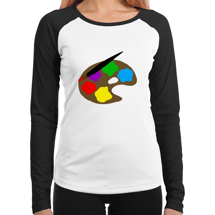Baby Look Raglan Paint Colors Artboard Manga Longa