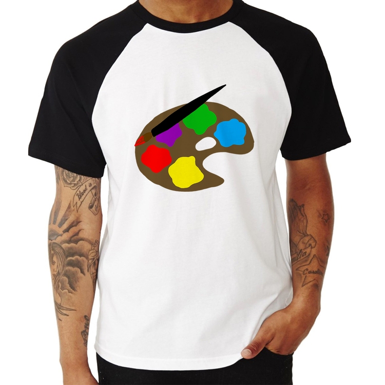 Camiseta Raglan Paint Colors Artboard