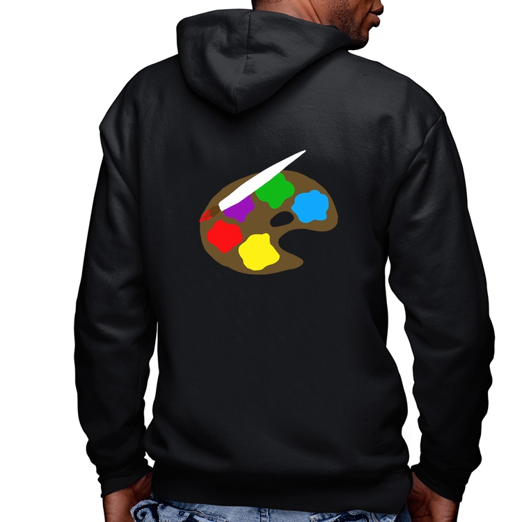 Blusa Moletom Paint Colors Artboard Masculina com Capuz e Zíper