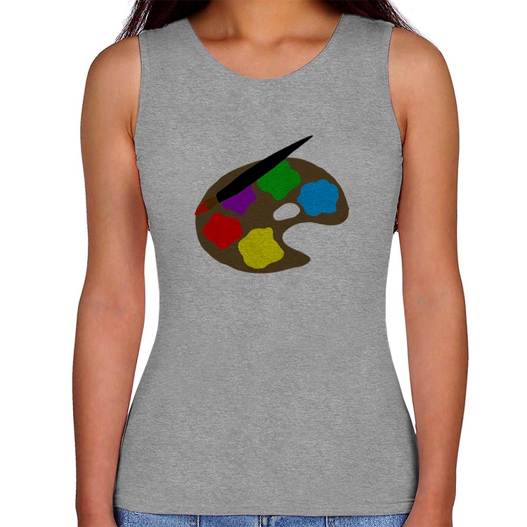 Regata Feminina Paint Colors Artboard - Cinza