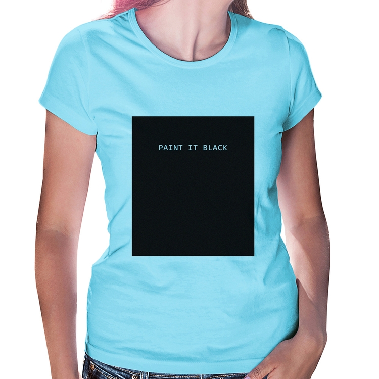 Baby Look Paint it Black - Azul Bebê