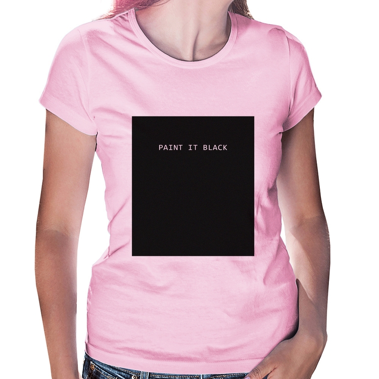 Baby Look Paint it Black - Rosa Bebê