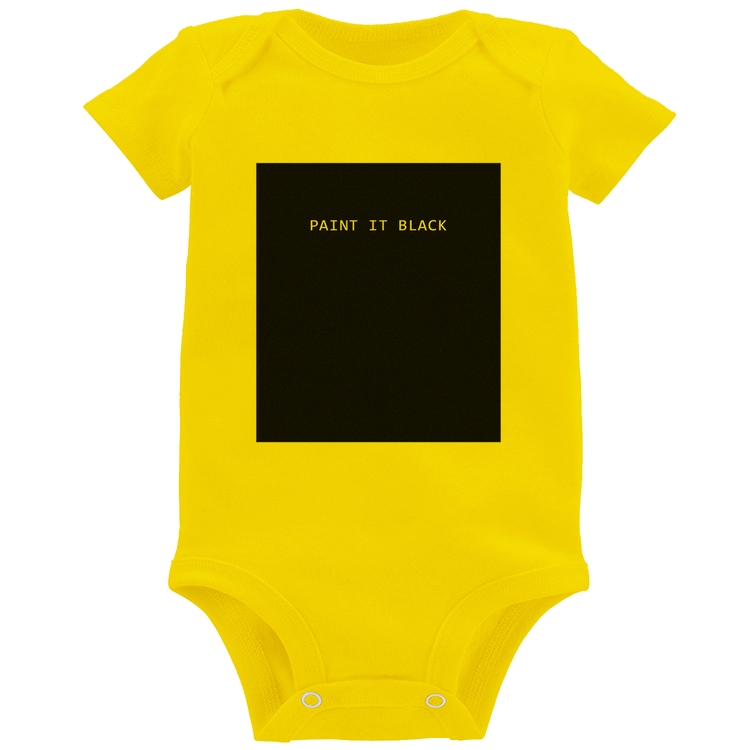 Body Bebê Paint it Black - Amarelo