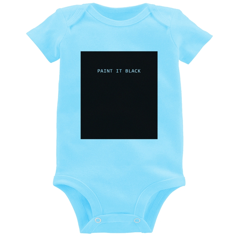 Body Bebê Paint it Black - Azul Bebê