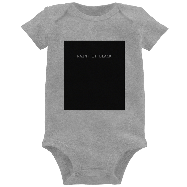 Body Bebê Paint it Black - Cinza