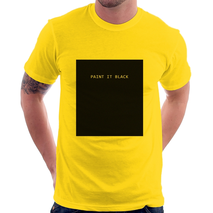 Camiseta Paint it Black - Amarela