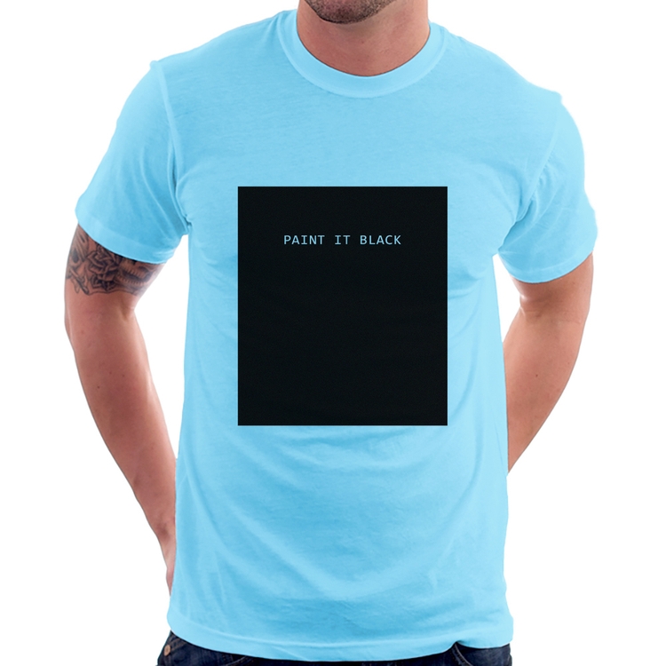 Camiseta Paint it Black - Azul Bebê