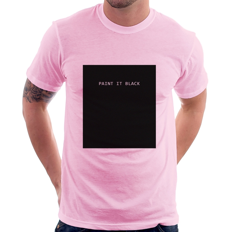 Camiseta Paint it Black - Rosa Bebê