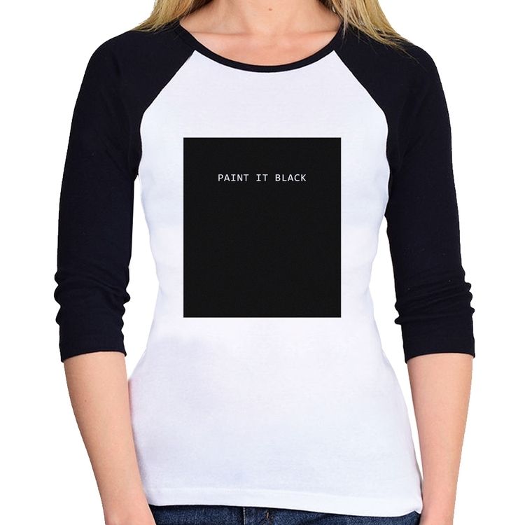 Baby Look Raglan Paint it Black Manga 3/4