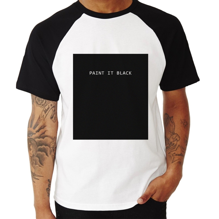 Camiseta Raglan Paint it Black