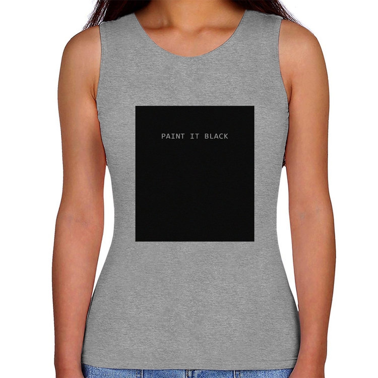 Regata Feminina Paint it Black - Cinza