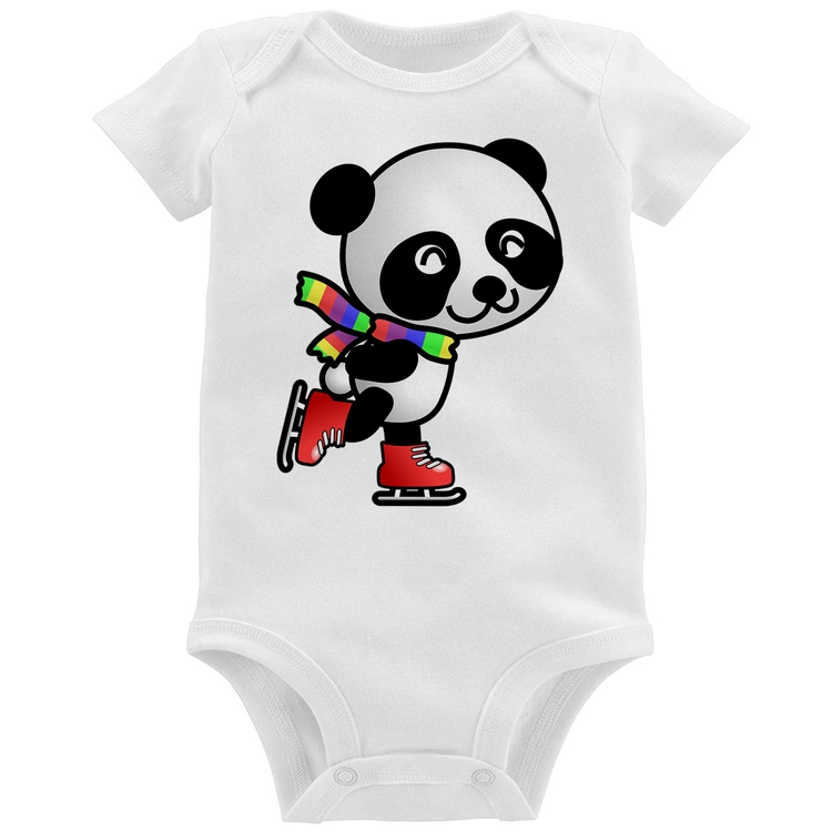 Body Bebê Panda de Patins