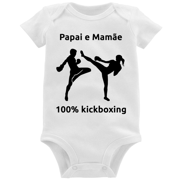 Body Bebê Papai e Mamãe 100% Kickboxing