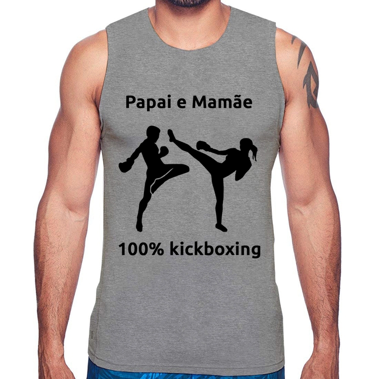 Regata Papai e Mamãe 100% Kickboxing - Cinza