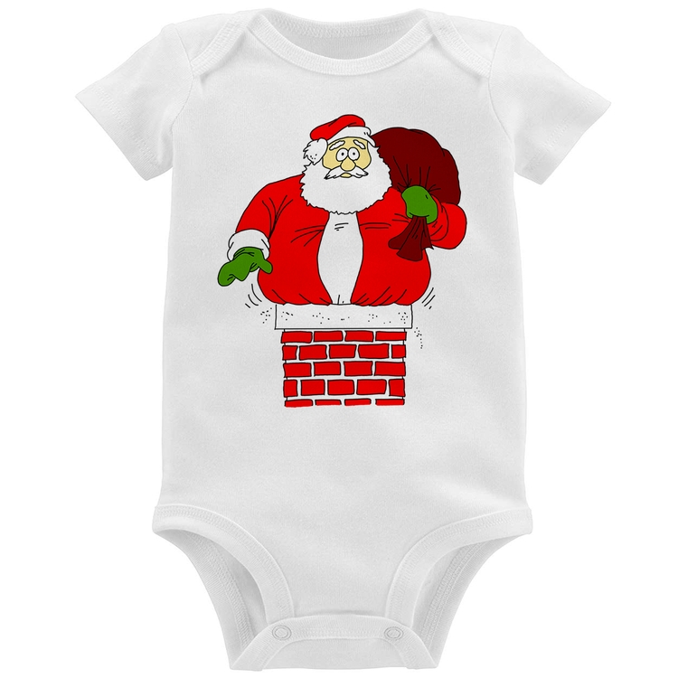 Body Bebê Papai Noel Chaminé