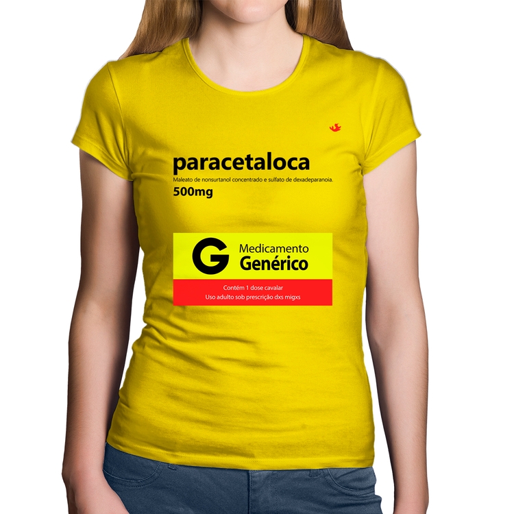 Baby Look Algodão Paracetaloca - Amarela